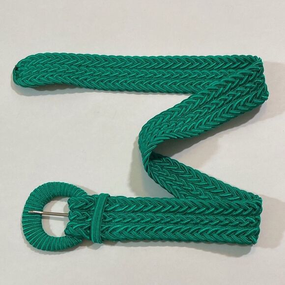 Elegant Green Double Braided Belt - Picture 2 of 7